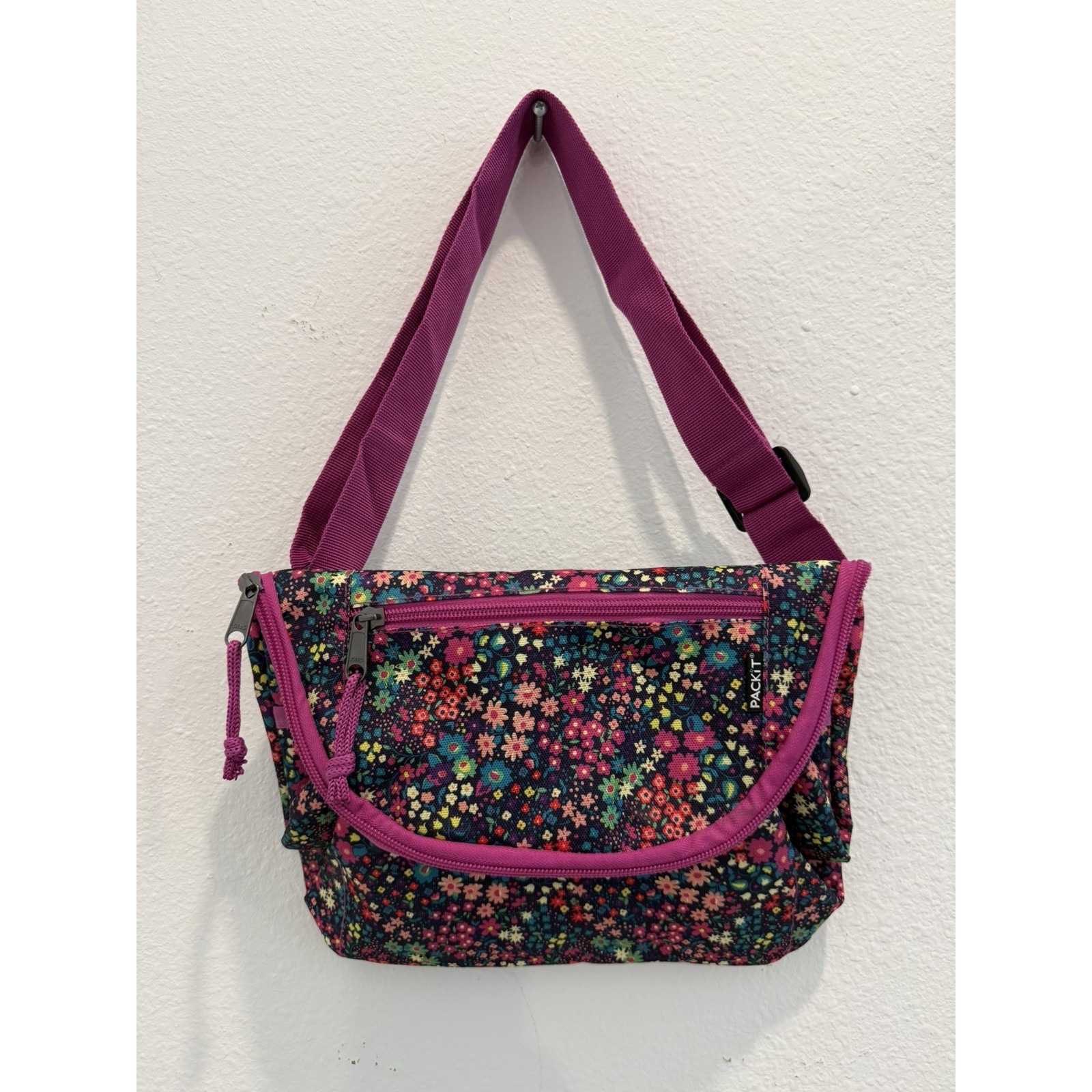 Packit Freezable Lunch Box Backpack Pink Floral — image 2 of 4